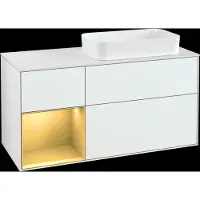 Villeroy & Boch V&B Waschtischunterschrank FINION 1200x603x501 Abdpl wh Reg go ma/gls wh