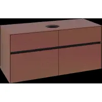 Villeroy & Boch V&B Waschtischunterschrank Collaro 120x54,8x50cm, WT mittig, wine red