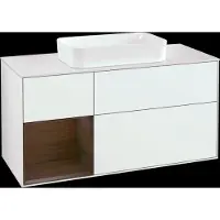 Villeroy & Boch V&B Waschtischunterschrank FINION 1200x603x501 Abdpl wh Reg Wln Ve/gls wh