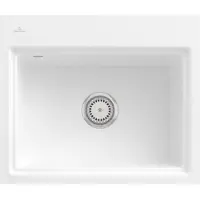 Villeroy & Boch Keramikspüle 33661FKG, Subway Style 60 S Flat Flächenbündige Spüle - inkl.