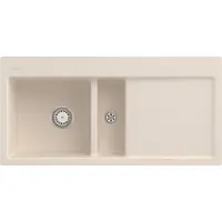 Villeroy & Boch V&B Flächenbündige Spüle Subway 60 Flat li, m Abl.garn, Handbetätigung, ivory