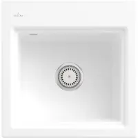 Villeroy & Boch Villeroy&Boch Spülbecken, Küchenspüle Subway Style 50 S Stone White 500x510mm, Unterschrankbeite 50cm