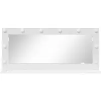 vidaXL Waschtischspiegel Rechtwinklig Weiß 100 x 45 x 18 cm