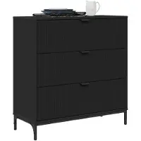 vidaXL Sideboard Schwarz 79,5 x 33 x 82 cm Holzwerkstoff