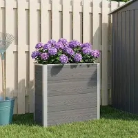 Prolenta Maison Exclusive - Hochbeet Grau 75 x 30 x 82 cm WPC und Aluminium