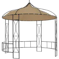 DKD Home Decor Pavillon 300x290 cm Taupe Rund