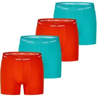 Happy Shorts Herren Retro Boxer Neon 4-Pack Retroshorts, Vintage Boxer,