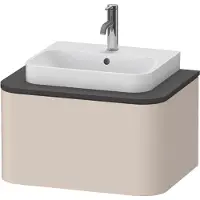 Duravit Waschtischunterschrank o. ES Happy D.2 Plus 35,4x65cm, 1 Auszug, taupe supermatt
