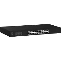 Level One Switch 24x GE GEU-2431 19" Rack Mount Kit, Unmanaged, Gigabit Ethernet (10/100/1000), Vollduplex, Rack-Einbau, 1U