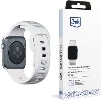 3mk Protection Silicone Watch Strap biały/white dla Apple Watch 42/44/45/49mm