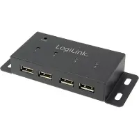 Logilink UA0141A, USB 2.0, 480 Mbit/s, Schwarz, Metall, 1 m, RoHS