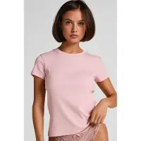 Hunkemoller Pyjamatop Rib Crew Neck Rosa