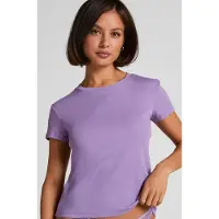 Hunkemoller Pyjamatop Rib Crew Neck Lila