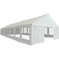 vidaXL Partyzelt PE 6x16 m Weiß