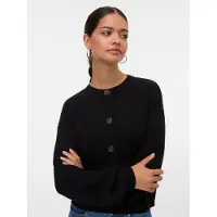 Vero Moda Strickjacke "VMLEA LS O-NECK CARDIGAN NOOS" Kunstfaser, loose fit