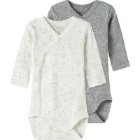 Name it Langarmwickelbody "NBNBODY 2P LS WRAP CLOUD NOOS" Packung, 2 tlg.