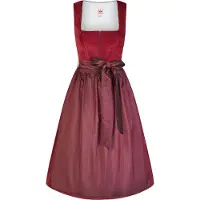 Spieth & Wensky Dirndl "Havard" leicht gerippter Oberteil, Reißverschluss Vorne