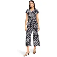 Betty Barclay Jumpsuit "Jumpsuit mit Eingrifftaschen", Damen, Gr. 40, EURO, blau (dunkelblau, braun), Obermaterial: 94% Polyester PES. 6% Elasthan EL., Overalls Jumpsuit