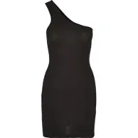 Urban Classics A-Linien-Kleid "Damen Ladies Rib One Shoulder Dress" 1 Stk. tlg.