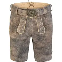 Spieth & Wensky Lederhose "Heribert" 45 cm, Knöpfe am Beinabschluss