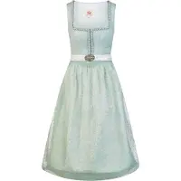 Spieth & Wensky Dirndl "Hala" in feine Leinenoptik und dekorative Zopfborte