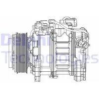 Delphi CS20501 7ZSE17 Klimaanlage Klimakompressor PAG 46 R1234yf für BMW 5 Touring (F11) 3 Touring (F31) 5 Limousine (F10) 3 Limousine (F30, F80) X5