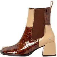 Art Stiefeletten Damen 1707 NAPPA SHINNY CUERO-CHAMPAGNE/ VERONA Bunt