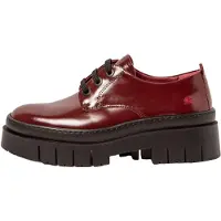 Art für Damen. 119521467003_008 Lederschuhe 1952 Amberes burgundy (38), Wohnung, 1 bis 3 cm, Schnürsenkel, Lässig, Bordeaux