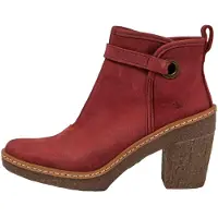 El naturalista für Damen. 251791AD0005_091 Lederstiefeletten N5179 Maroon Buche -Höhe 7,5cm Absatz (37), Rot, 5 bis 8 cm, Reißverschluss, Lä