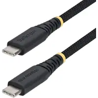 StarTech.com .com 1m USB-C Ladekabel, 60W (3A) PD, Zweischichtige Geflochtene Nylon/TPE-Hülle, Robustes USBC Laptop / Handy Ladekabel, USB 2.0 Datenkabel, 1 m, USB C, USB C, USB 2.0, 0,48 Gbit/s, Schwarz