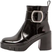 Art für Damen. 119791101003_001 Lederstiefeletten 1979 schwarz (41), 8 bis 10 cm, Reißverschluss, Lässig