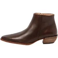 Neosens für Damen. 333521104003_012 Braune Lederstiefeletten S3352 (39), 3 bis 5 cm, Reißverschluss, Lässig