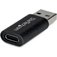 StarTech.com .com USB-A zu USB-C Adapter, USB-A Stecker zu USB-C Buchse Konverter, USB 10Gbps, 5V 900mA, USB auf USB C Adapter für USB-A Ladegeräte/Hubs, USB-A, USB-C, Schwarz