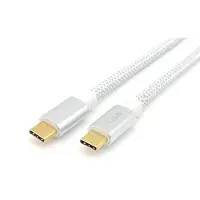 Equip USB 3.2 Gen 2 Typ C Kabel, M/M, 0.5m, 5A, 0,5 m, USB C, USB C, USB 3.2 Gen 2 (3.1 Gen 2), 10 Gbit/s, Silber, Weiß