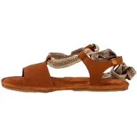 El naturalista für Damen. 256851123005_023 Ledersandalen N5685 Satya braun (37), Wohnung, Schnürsenkel, Lässig