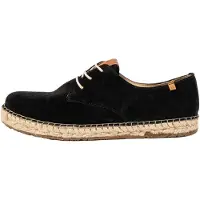 El naturalista Unisex. 2N6781101005_001 Lederschuhe N678 Seide Wildleder schwarz Campos (42), Wohnung, 1 bis 3 cm, Schnürsenkel, Lässig