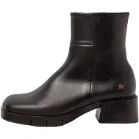Art für Damen. 112841101003_001 Lederstiefeletten 1284 Warsaw schwarz (37), 3 bis 5 cm, Reißverschluss, Lässig