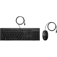 HP 225 Tastatur-Maus-Set kabelgebunden USB Vollgröße Schwarz