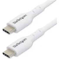 StarTech.com .com 2m USB-C-Ladekabel, Laden und Synchronisieren, 60W (3A) Power Delivery, USB 2.0 Laptop-Ladekabel, Weiß - USB C Ladekabel, 2 m, USB C, USB C, USB 2.0, 0,48 Gbit/s, Weiß