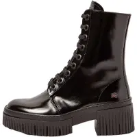 Art Stiefeletten mit Absatz Damen 1375 NAPPA SHINNY BLACK/YORK Farbe Schwarz