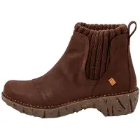 El naturalista für Damen. 2NE234120005_012 Angenehme braune Lederstiefeletten (39), 1 bis 3 cm, Keine, Lässig