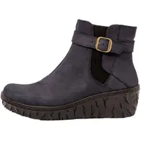 El naturalista für Damen. 251331CZ0005_0B0 Lederstiefeletten N5133 navy (36), 5 bis 8 cm, Reißverschluss, Lässig, Marine