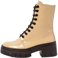 Art Stiefeletten mit Absatz Damen 1375 NAPPA SHINNY CHAMPAGNE/YORK Farbe Gold