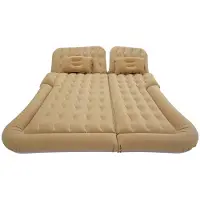Easybuy Luftbett Campingbett mit Luftpumpe Aufblasbar max 300kg Reisebett Auto Luftmatratze Beige
