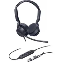 Yealink Dual-UC-Headset mit USB-C/A-Anschluss, Kabelgebunden, Büro/Callcenter, 20 - 20000 Hz, 160 g, Kopfhörer, Schwarz
