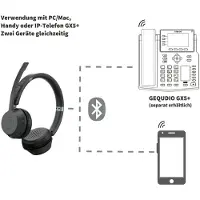 Gequdio GB-2, Verkabelt & Kabellos, Büro/Callcenter, 217 g, Kopfhörer, Schwarz