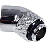 Alphacool Eiszapfen Winkeladapter 45grad drehbar G1/4 AG auf G1/4 IG - Chrome