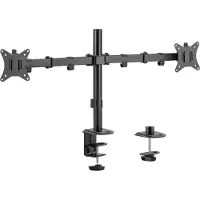 Equip 17"-32" Gelenk-Dual-Monitor-Tischhalterung, Klemme, 9 kg, 43,2 cm (17"), 81,3 cm (32"), 100 x 100 mm, Schwarz
