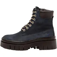 Art für Damen. 119671166003_0B0 Lederstiefeletten 1967 Amberes marineblau (39), 5 bis 8 cm, Schnürsenkel, Reißverschluss, Lässig