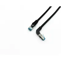 Equip Cat.6A S/FTP Patchkabel, gewinkelter zu geradem Stecker, 3,0 m, Schwarz